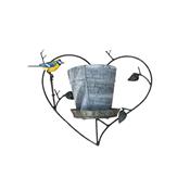 Porte pot coeur+oiseau