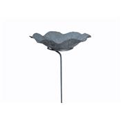 Lotus bird bath with pole