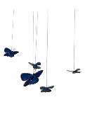 Papillon azuré du midi (bleu) à suspendre