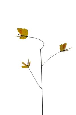 Tuteur 3 Papillons Jaunes Citron de Provence