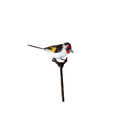 Plant stake European goldfinch