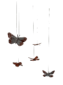 papillon Cuivré des marais (orange) à suspendre