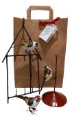 Lot de 3=Chardonneret 1Oiseau+1Porte Graisse+1Porte Graisse Maison